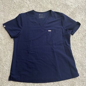 Figs Navy Blue Scrub Top & Bottom (XL)